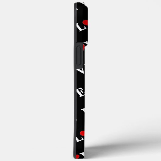 Black LOVE Modern Elegant Case-Mate iPhone Case (Achterkant / Rechts)