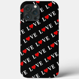 Black LOVE Modern Elegant Case-Mate iPhone Case