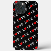 Black LOVE Modern Elegant Case-Mate iPhone Case (Achterkant)