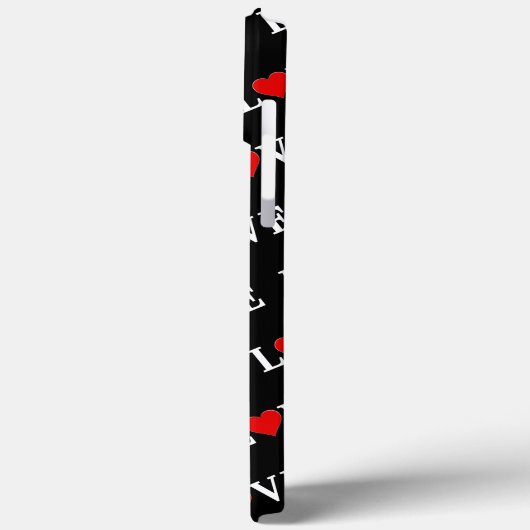 Black LOVE Modern Elegant Case-Mate iPhone Case (Achterkant / Links)