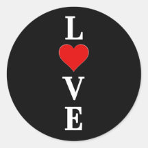 Black LOVE Modern Tredny Black en White