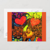 Black Love Poster Briefkaart (Voorkant / Achterkant)