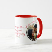 Black Love Quote Aangepaste ronde foto en namen ro Mok (Voorkant rechts)