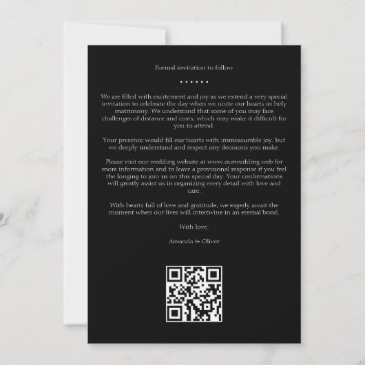 Black Love Simple Elegant Modern 6 Multi Photos Save The Date (Achterkant)