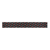 Black LOVE Trendy Black en White Grosgrain Lint (Voorkant)
