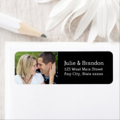 Black Love Wedding Photo Return Labels (Insitu)