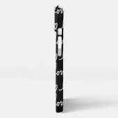 Black Love Written Words Print  iPhone Hoesje (Linkerkant)