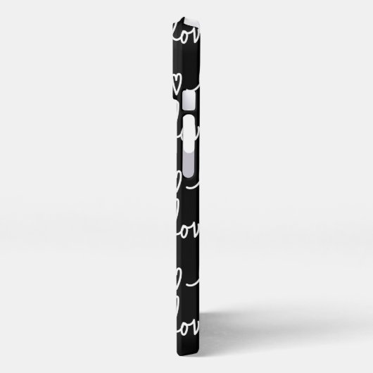 Black Love Written Words Print  iPhone Hoesje (Linkerkant)