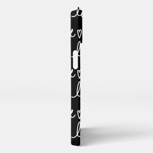 Black Love Written Words Print  iPhone Hoesje (Rechterkant)