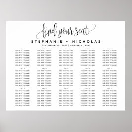 Black Lovely Script Typography Wedding Poster