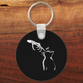 Black Lover Skeleton Hand Boop Funny Halloween 202 Sleutelhanger (Voorkant)
