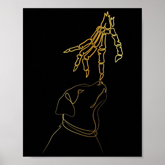 Black Lover Skeleton Hand Grappig Halloween 2023 Poster (Voorkant)