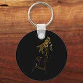 Black Lover Skeleton Hand Grappig Halloween 2023 Sleutelhanger (Voorkant)