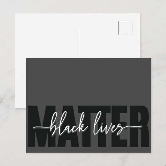 Black Loves Matter Typography Briefkaart (Voorkant / Achterkant)