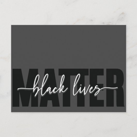 Black Loves Matter Typography Briefkaart (Voorkant)
