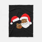 Black Loving Santa Claus And Mrs. Claus Ethnic Chr Fleece Deken (Voorkant)
