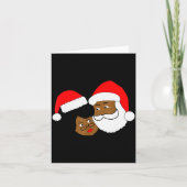 Black Loving Santa Claus And Mrs. Claus Ethnic Chr Kaart (Voorkant)