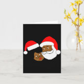 Black Loving Santa Claus And Mrs. Claus Ethnic Chr Kaart (Gele Bloem)