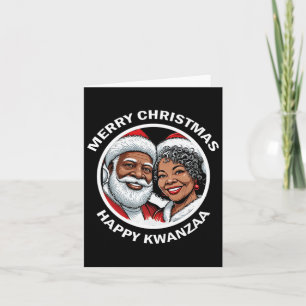 Black Loving Santa Claus en Mrs Claus Kerstmis Kaart