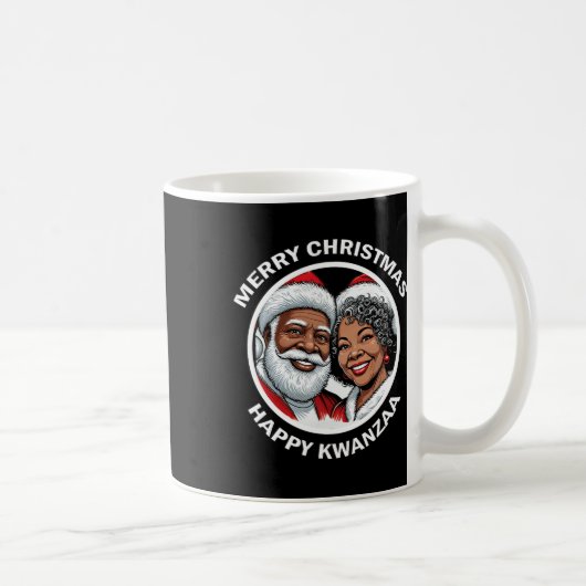 Black Loving Santa Claus en Mrs Claus Kerstmis Koffiemok (Rechts)