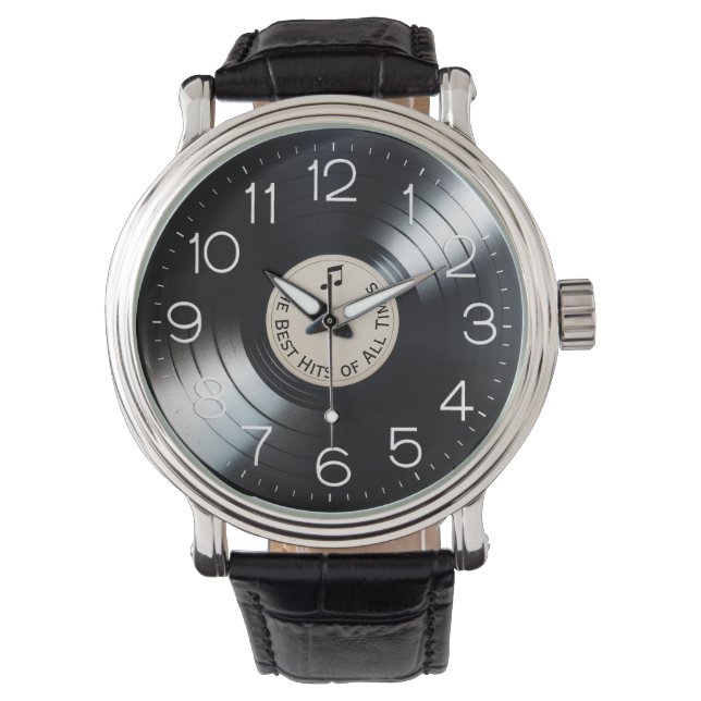 Black LP Vinyl Record Album Horloge (Voorkant)