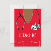 Black LPN Nurse Afstuderen Invitation Scrub #90 Kaart (Voorkant)