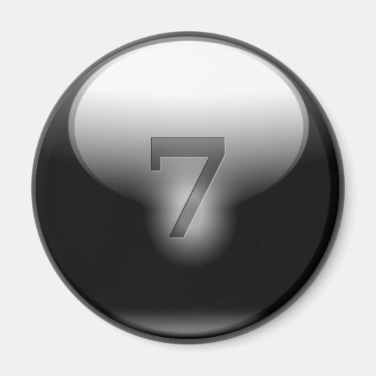 Black Lucky 7 Magneet (Voorkant)