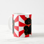Black Lucky Cat Koffiemok (Voorkant links)