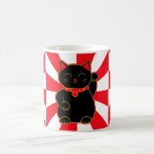 Black Lucky Cat Koffiemok (Center)
