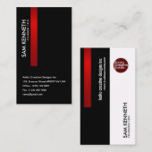 Black Luminous Red Stripe CEO Visitekaartje (Voorkant / Achterkant)