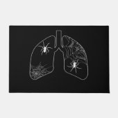 Black Lungs Spider Webs | Halloween Spider Deurmat (Voorkant)