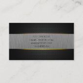 Black Lux Mesh | Banner met metalen borstel Visitekaartje (Achterkant)