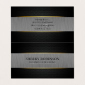 Black Lux Mesh | Banner met metalen borstel Visitekaartje (Buitenkant ongevouwen)