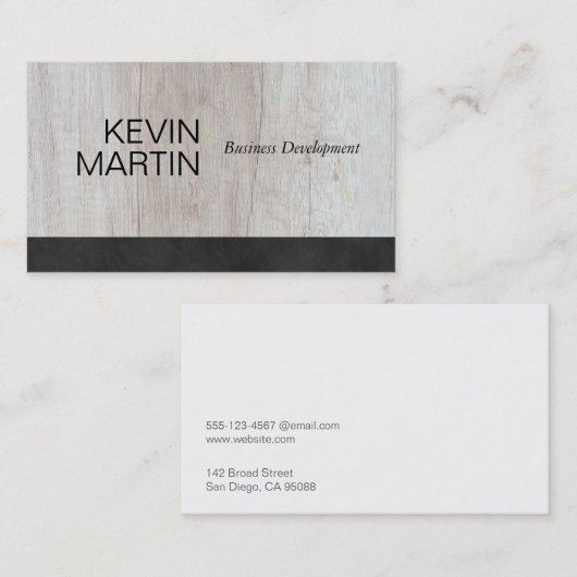 Black Lux | uitvoerend | Hout | Verkoop Visitekaartje (Voorkant / Achterkant)