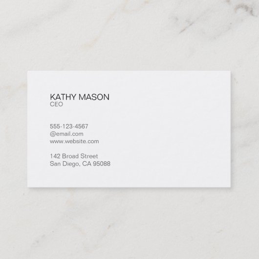 Black Lux | uitvoerend Visitekaartje (Achterkant)