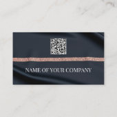 Black Luxury Business Card Design Visitekaartje (Achterkant)