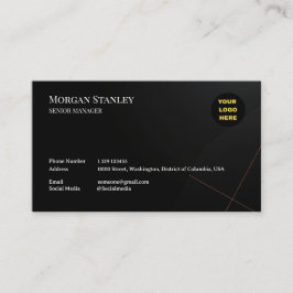 Black Luxury Business Card Design Visitekaartje