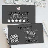 Black Luxury Business Logo QR Code Loyaliteit Visitekaartje