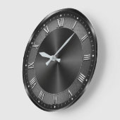 Black Luxury Modern Gunmetal Grote Klok (Hoek)