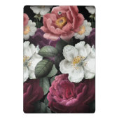 Black Luxury Personalized Floral Mini Klembord (Achterkant)
