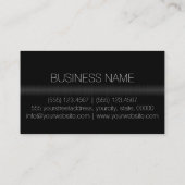 Black Luxury Stainless Metal Monogram Visitekaartje (Achterkant)