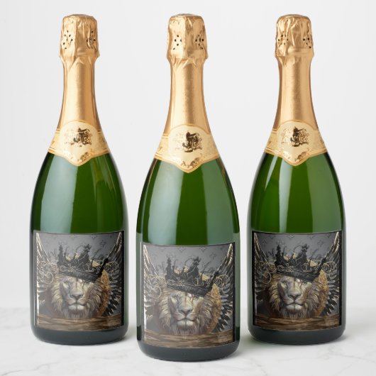 Black Lyon-bas Sparkling Wijnetiket (Flessen)