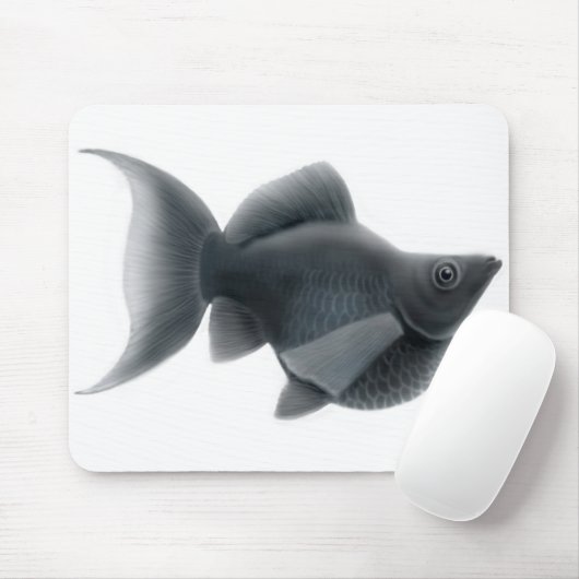 Black Lyretail Molly Mousepad Muismat (Met muis)