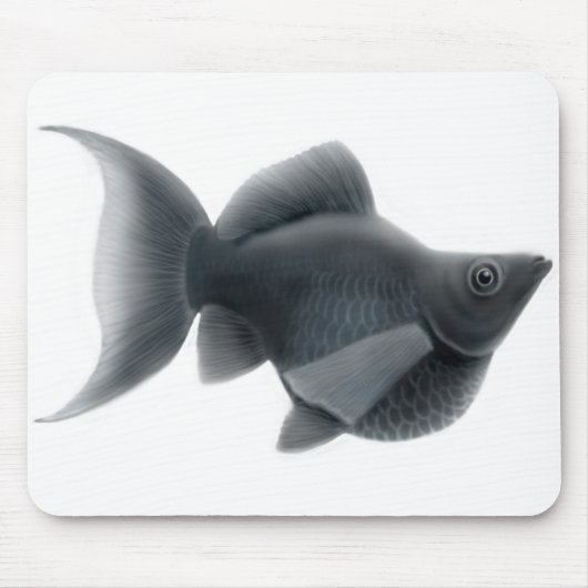 Black Lyretail Molly Mousepad Muismat (Voorkant)