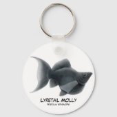 Black Lyretail Molly Sleutelhanger (Voorkant)