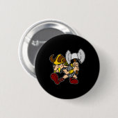 Black Mad Viking2 Ronde Button 5,7 Cm (Voorkant /achterkant)
