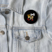 Black Mad Viking2 Ronde Button 5,7 Cm (In situ)