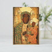 Black Madonna en Child Our Lady of Czestochowa Bedankkaart (Staand voorkant)
