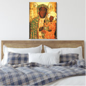 Black Madonna en Child Our Lady of Czestochowa Canvas Afdruk (Insitu (Slaapkamer))