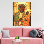 Black Madonna en Child Our Lady of Czestochowa Canvas Afdruk (Insitu (Woonkamer))